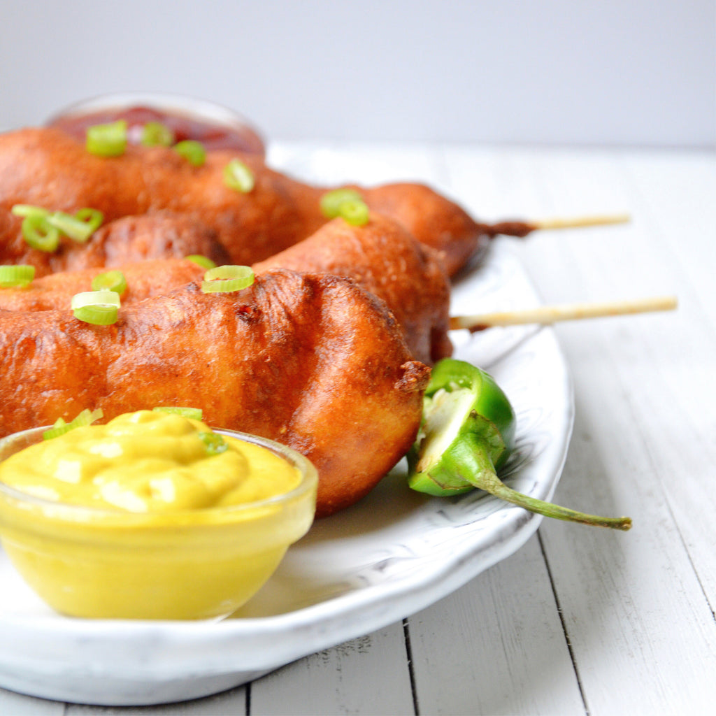 Cheddar Jalapeño Corn Dogs