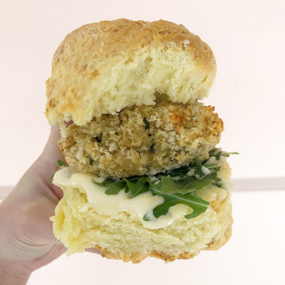 Crab Cake Biscuit Sandwich