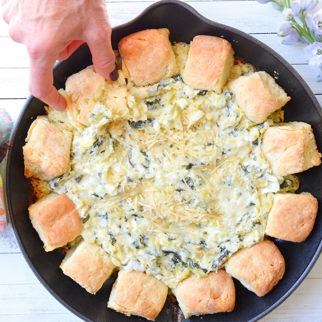 Cast Iron Spinach Artichoke Dip