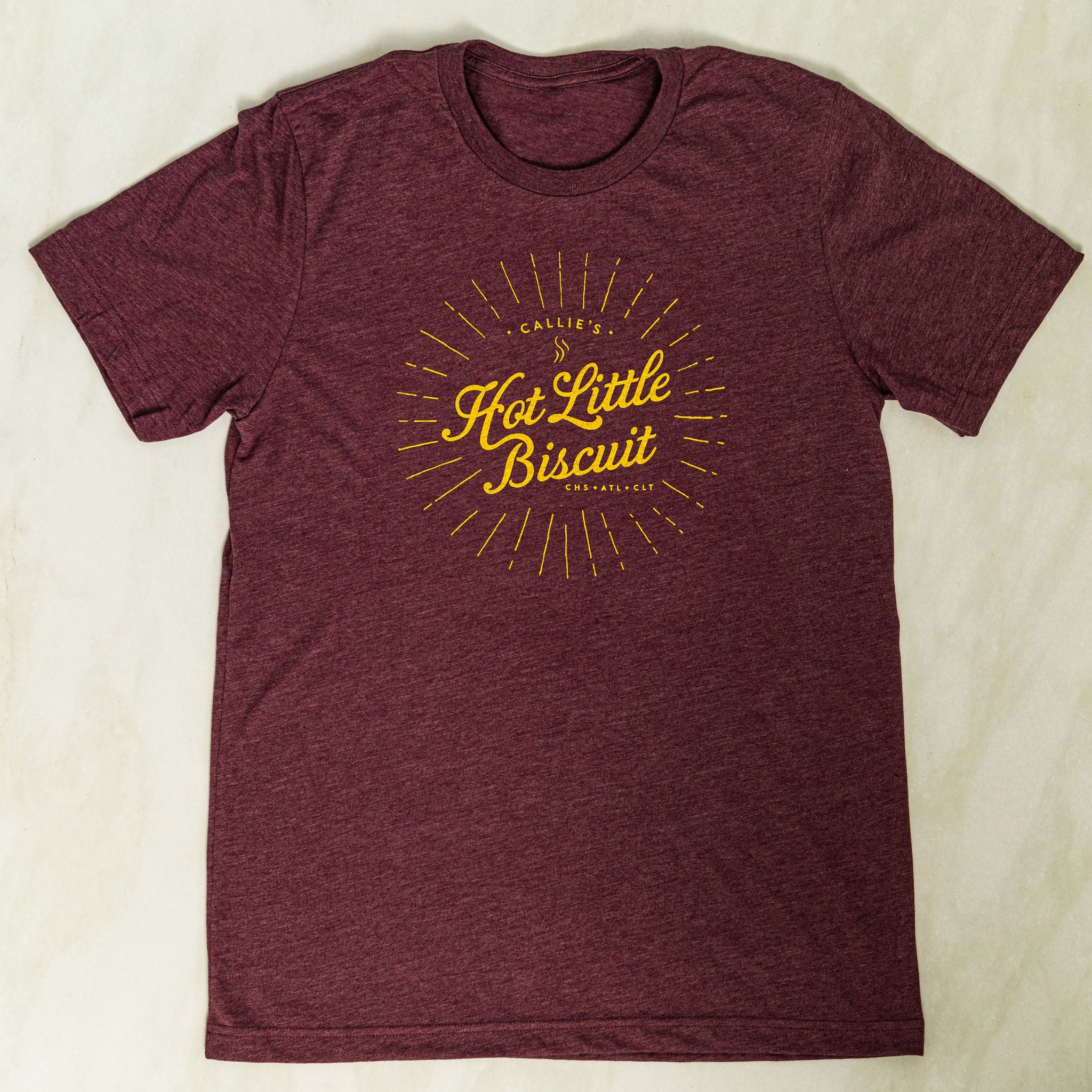 Maroon Callie's Hot Little Biscuit Logo Tee