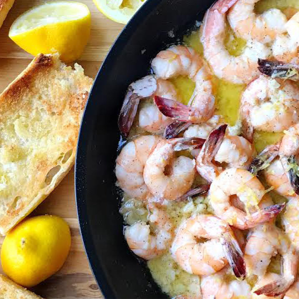 Lemon Butter Cast Iron Shrimp