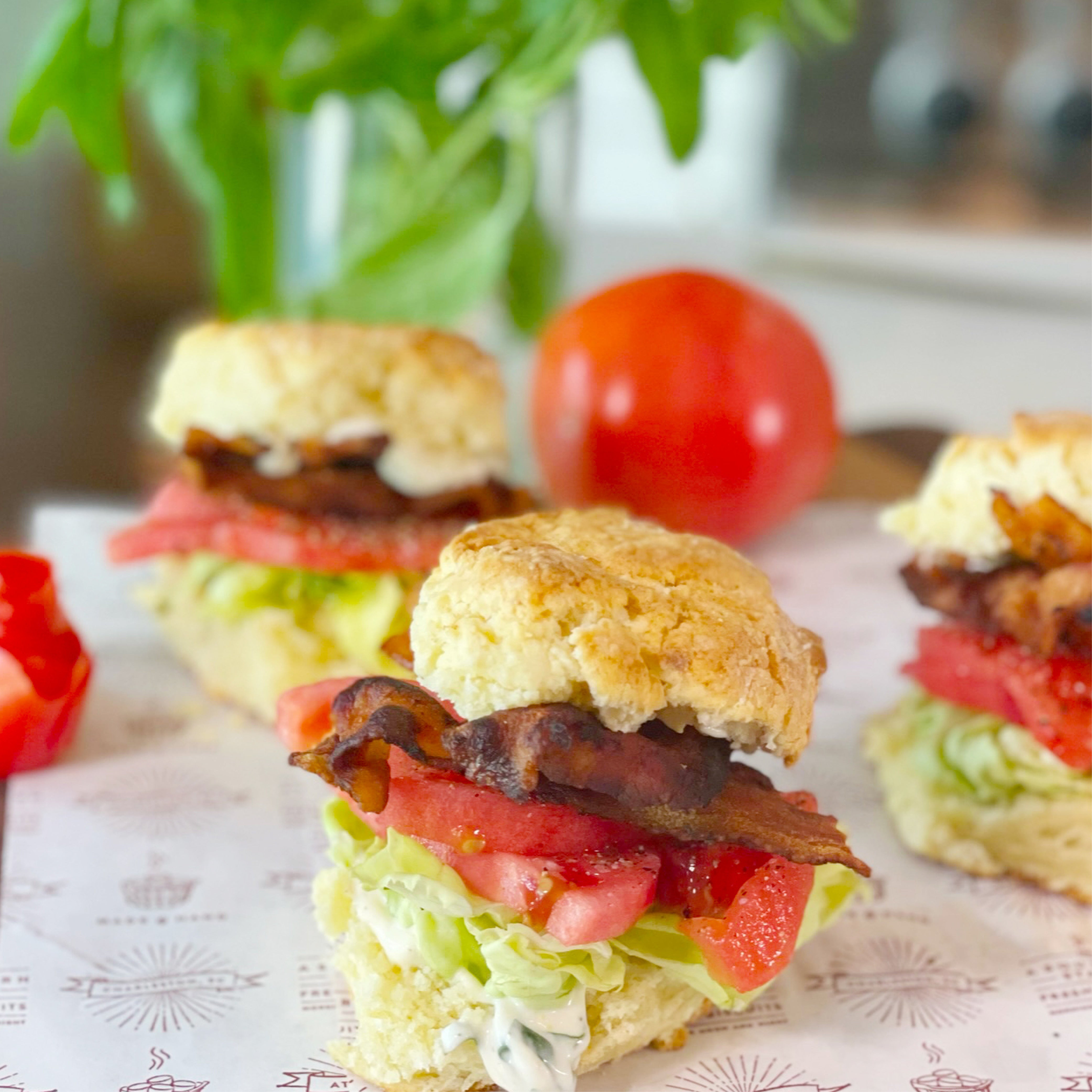 BLT Biscuit sandwiches