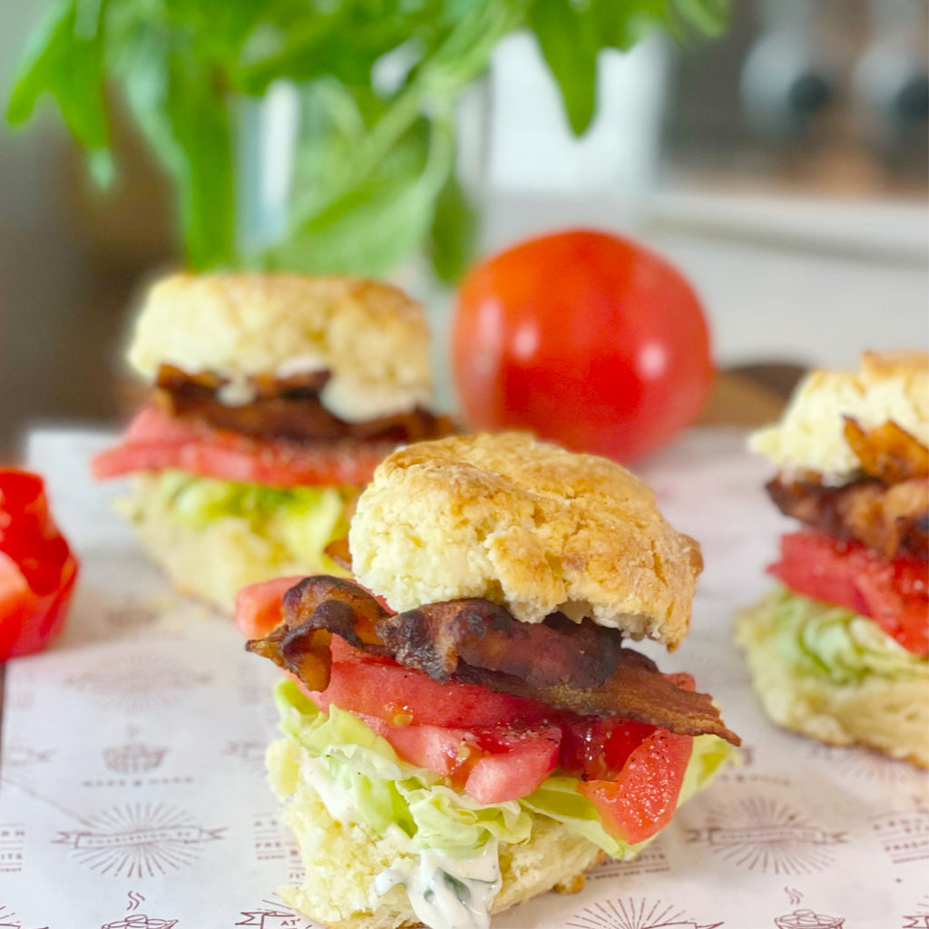 The Art of a BLT Biscuit Sandwich