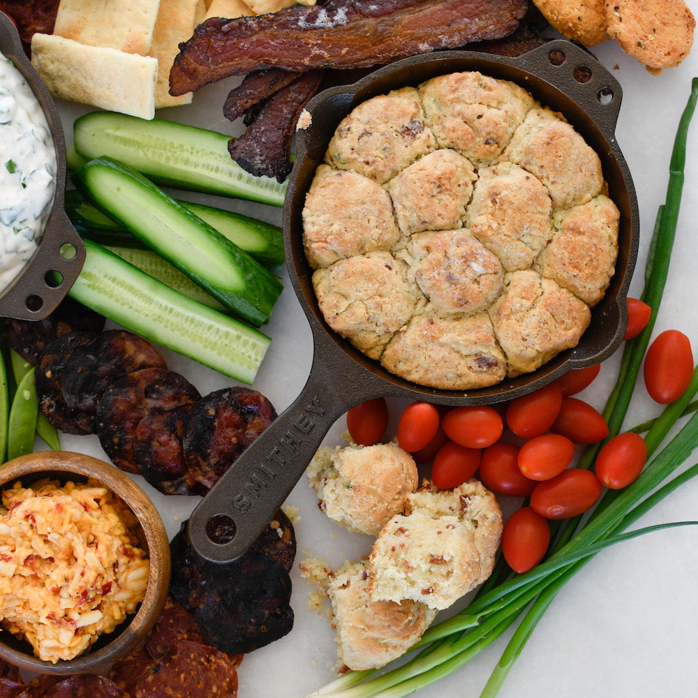 Pull-Apart Cast Iron Black Pepper Bacon Biscuit