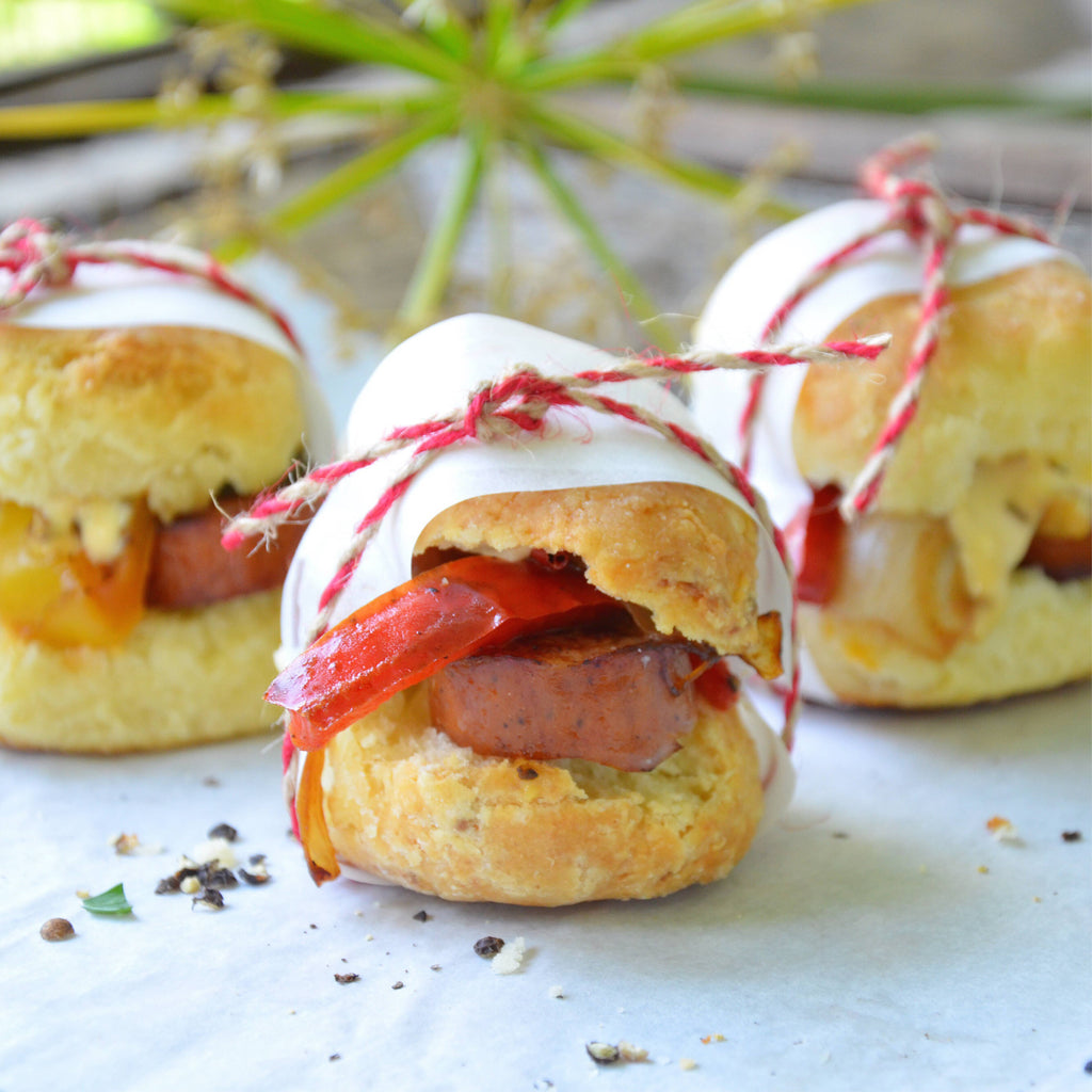 Sausage & Peppers Cocktail Biscuits
