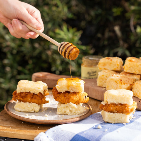 Hot Honey Chicken Biscuits for Summer Celebrations