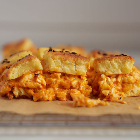 Buffalo Chicken Pimento Cheese Sliders