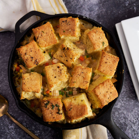 Turkey Pot Pie with Savory Herb Biscuits