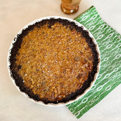 Derby Pie with a Cocoa & Cream Cookie Crust