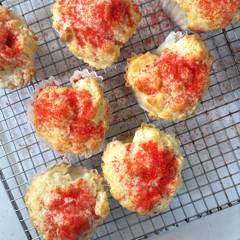 Heart-Shaped Biscuits with Jam