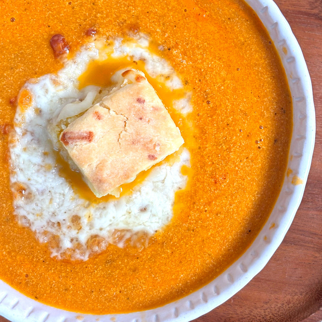 Cheesy Biscuit Soup Toppers