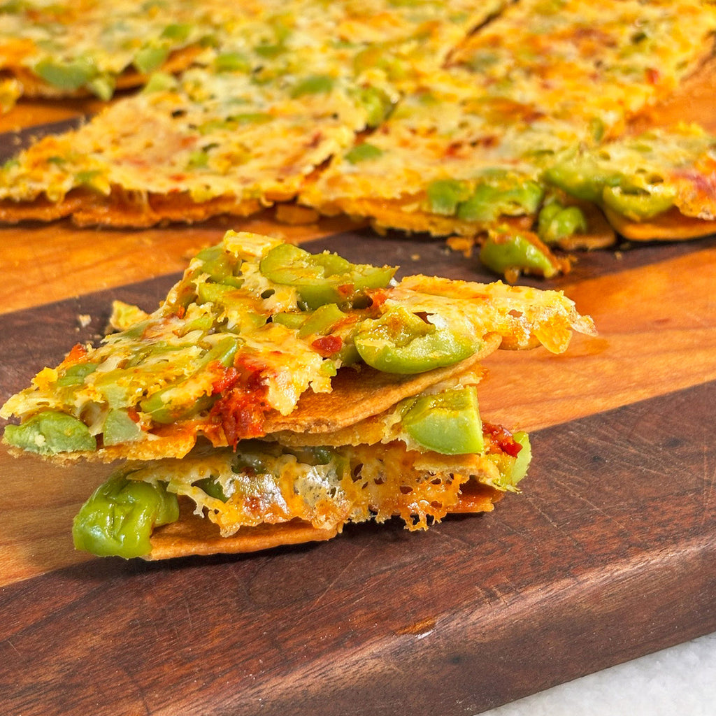 Spicy Crispy Cheese & Olive Crackers