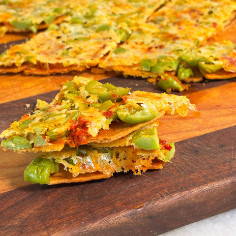 Spicy Crispy Cheese & Olive Crackers