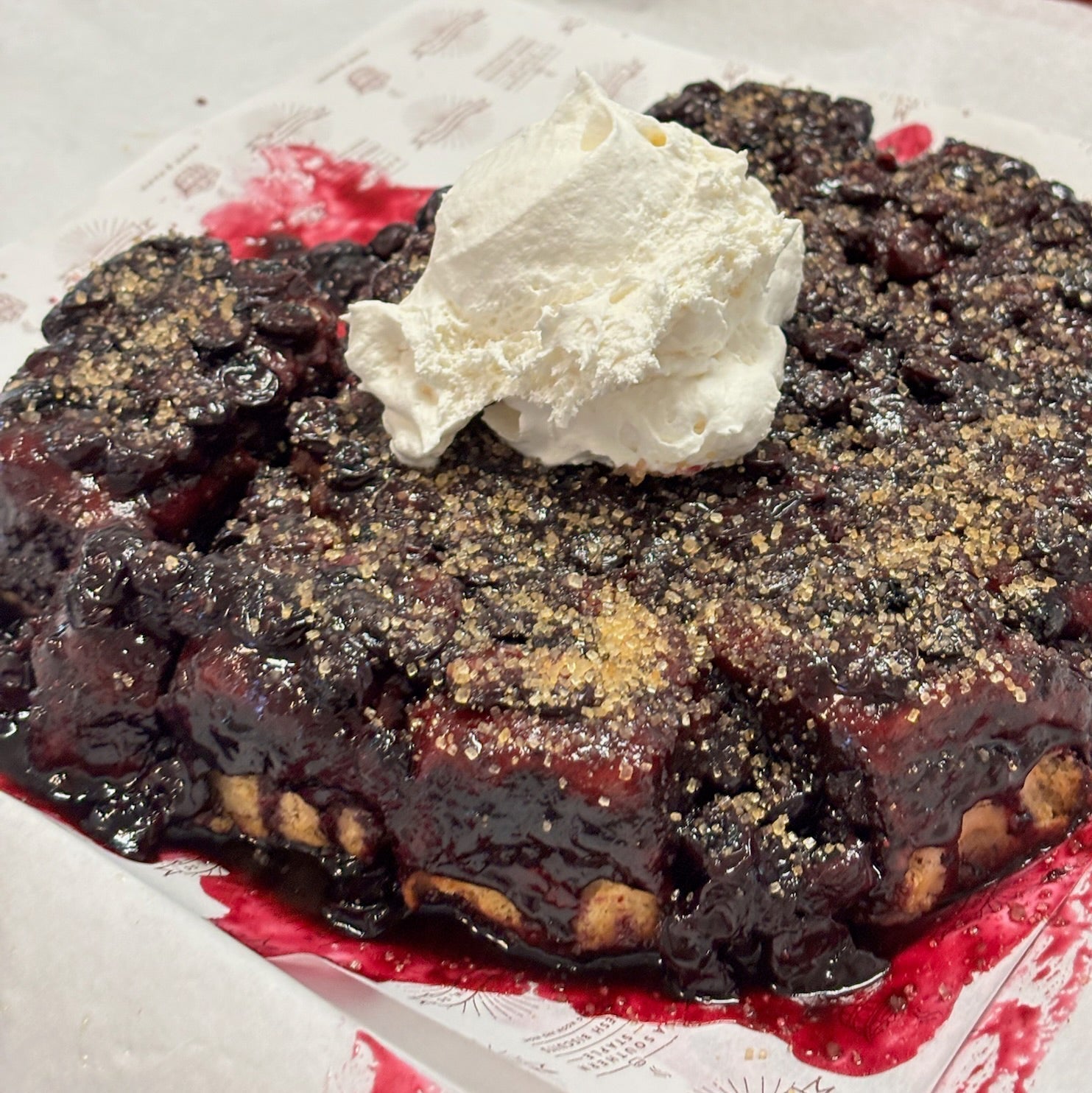 Blueberry Upside Down Biscuit Cake