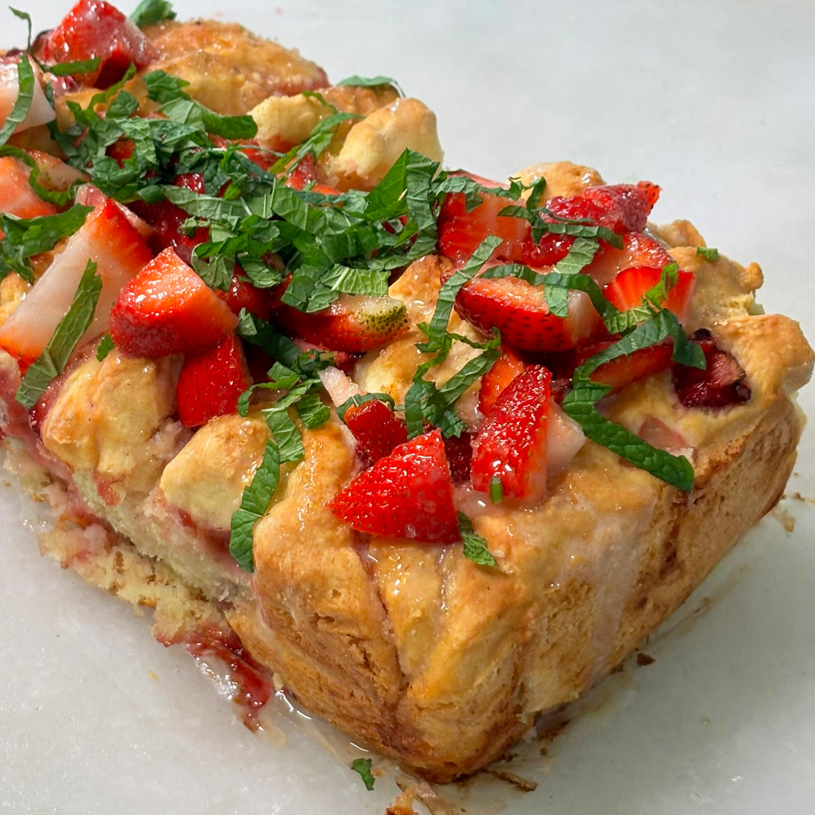 Strawberry Layered Biscuit Bread