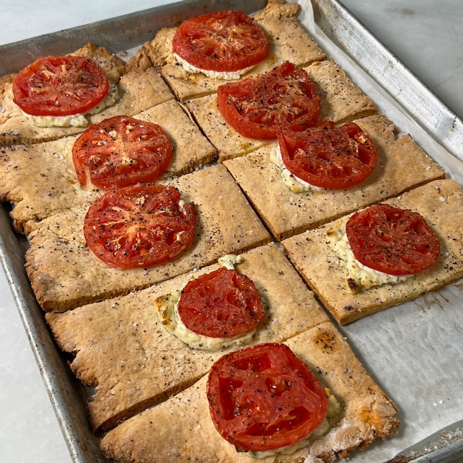 Tomato & Boursin Cheese Biscuit Tart