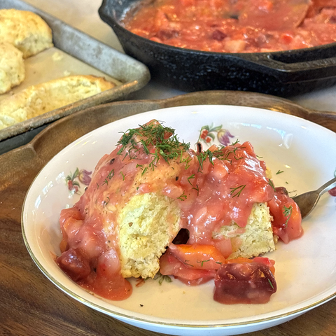 Vegan Biscuits & Roasted Root Vegetable Gravy