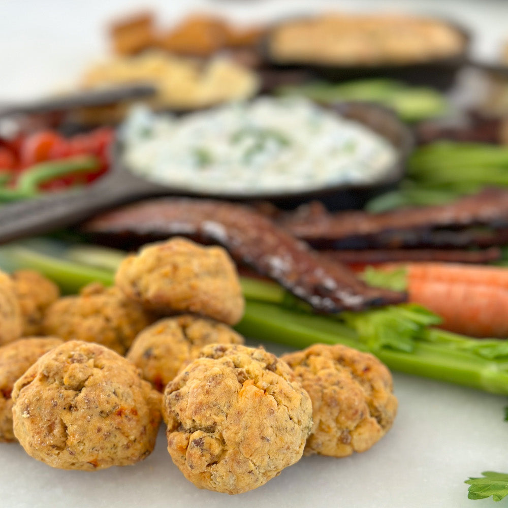 3-Ingredient Pimento Cheese Sausage Balls