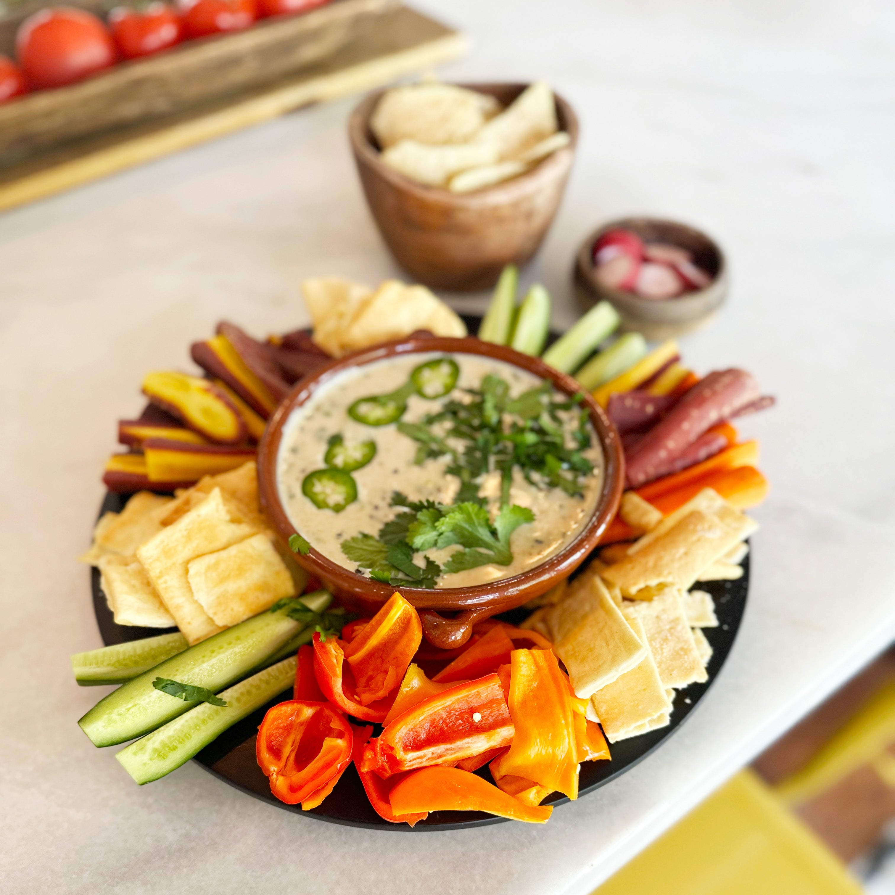 Roasted Poblano White-Cheese Queso