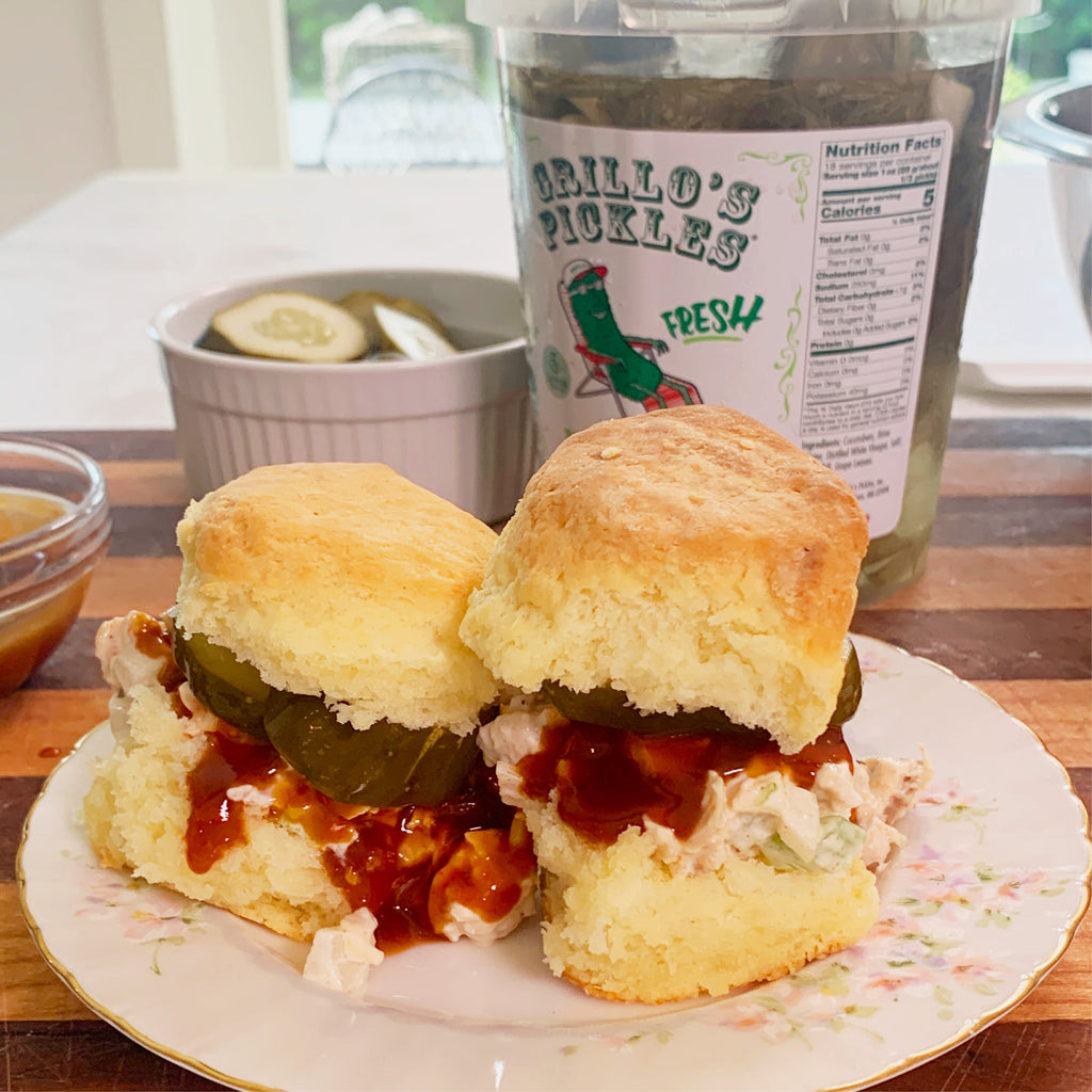 BBQ Chicken Salad Biscuits