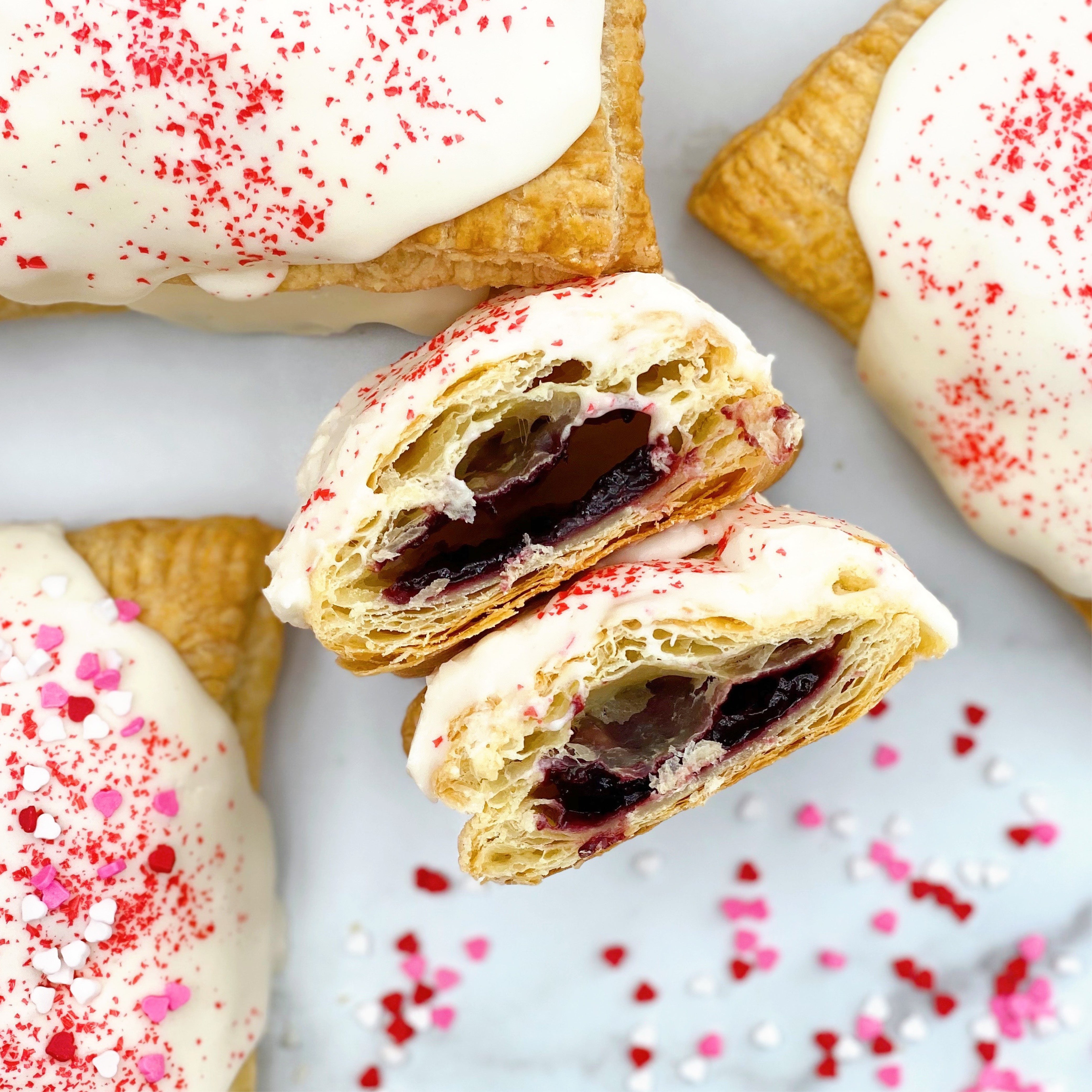 Valentine's Day Homemade Blackberry Jam "Pop-Tarts"