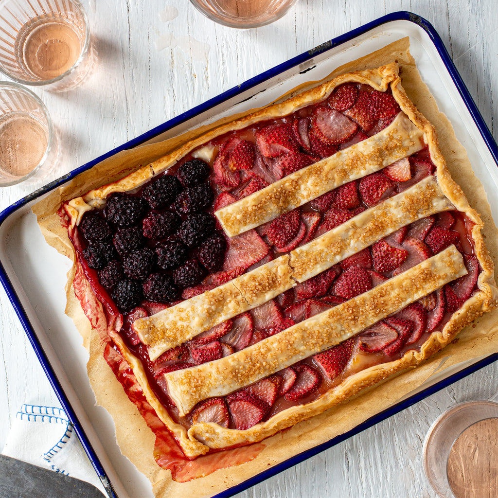 Rosé-Spiked Berry Crostata