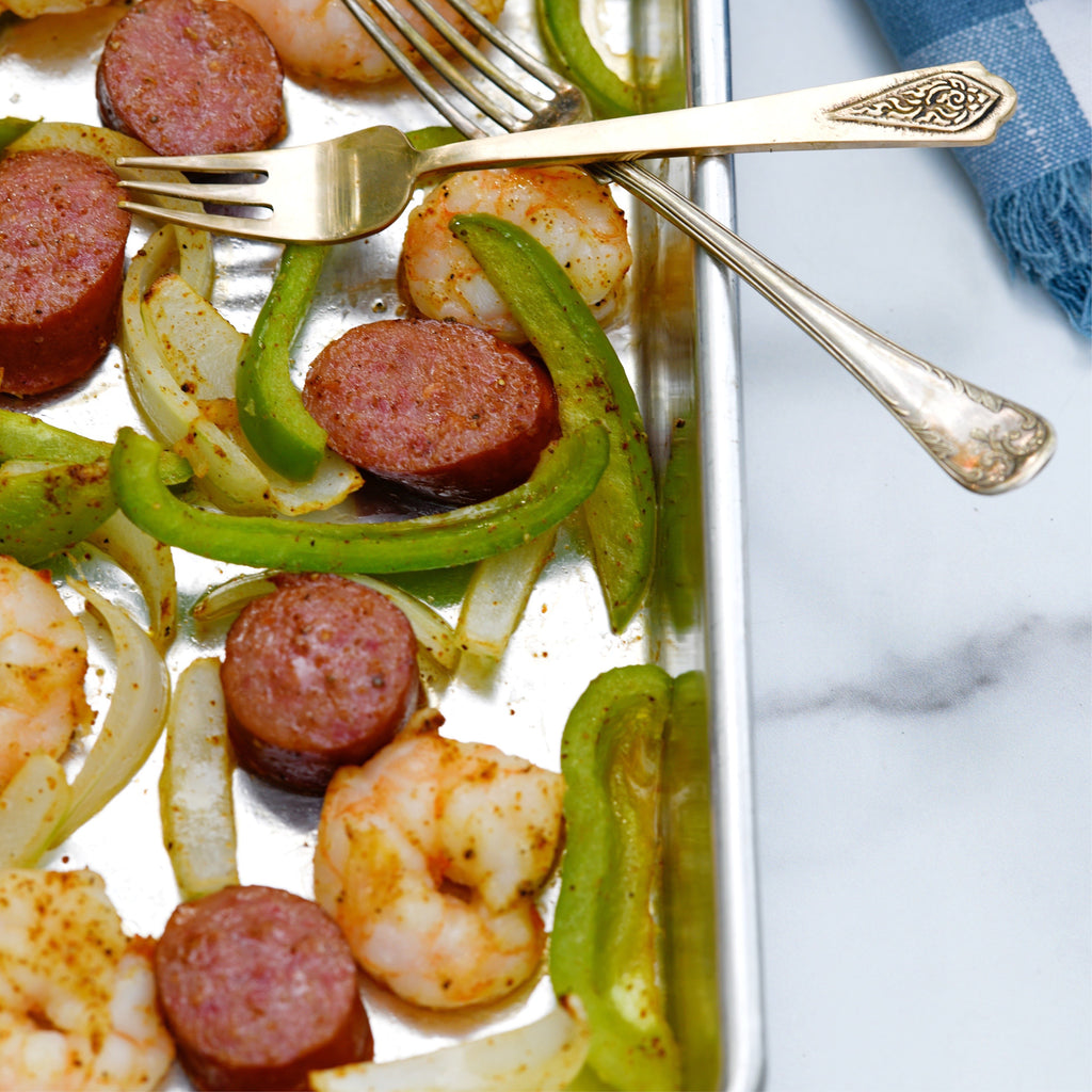 Sheet Pan Shrimp & Sausage