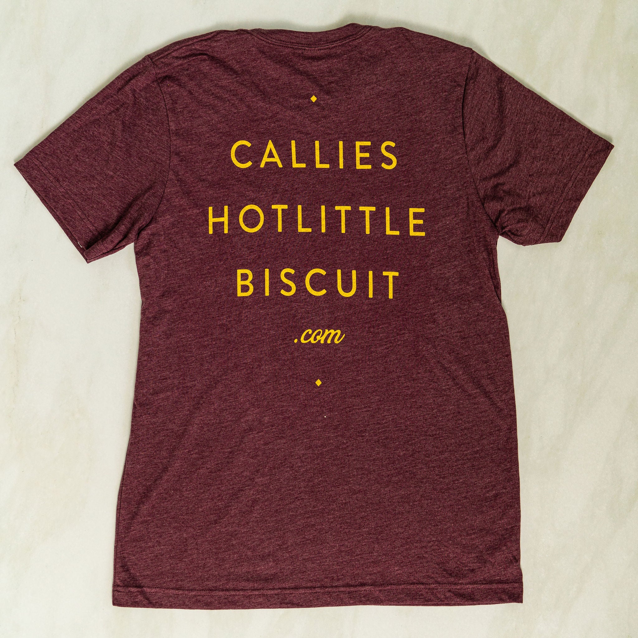 Maroon Callie's Hot Little Biscuit.com Tee