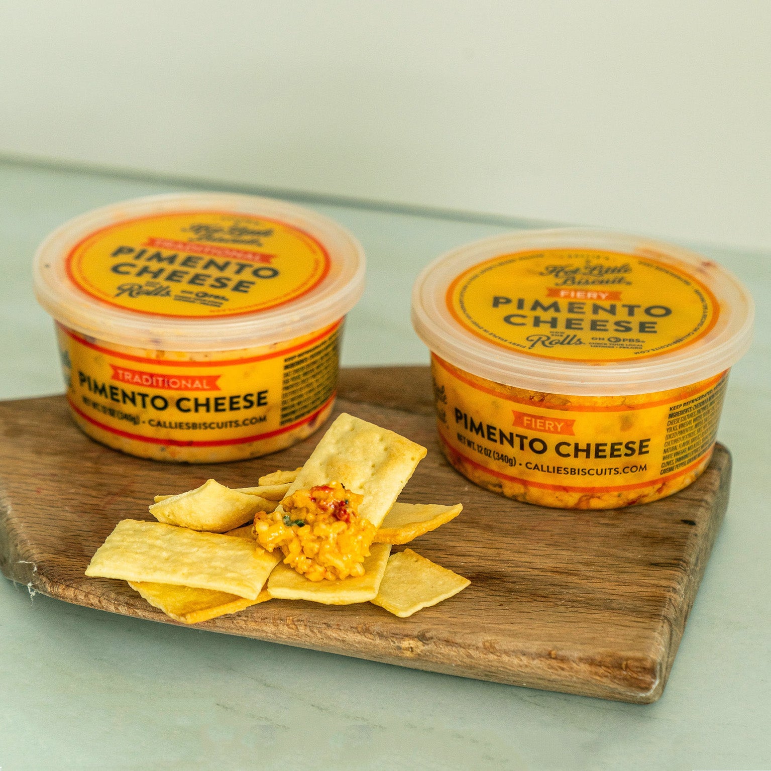 Mixed Pack of Pimento Cheese: Traditional Pimento Cheese, Fiery Pimento Cheese